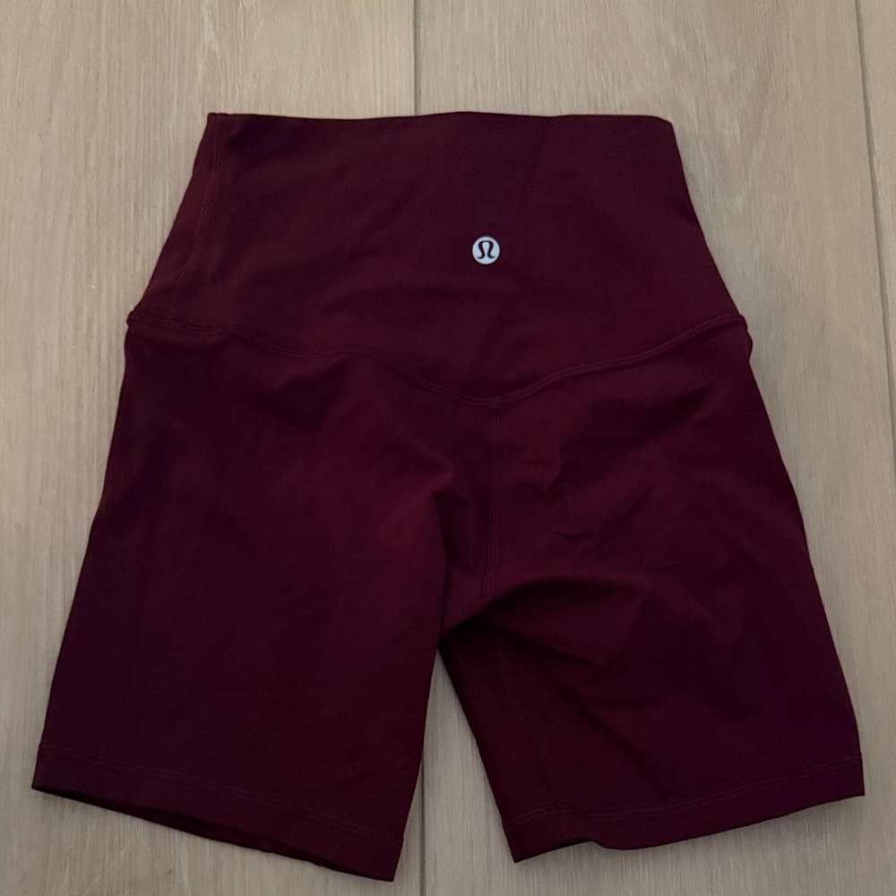 lululemon athletica Deep Red Bike Shorts